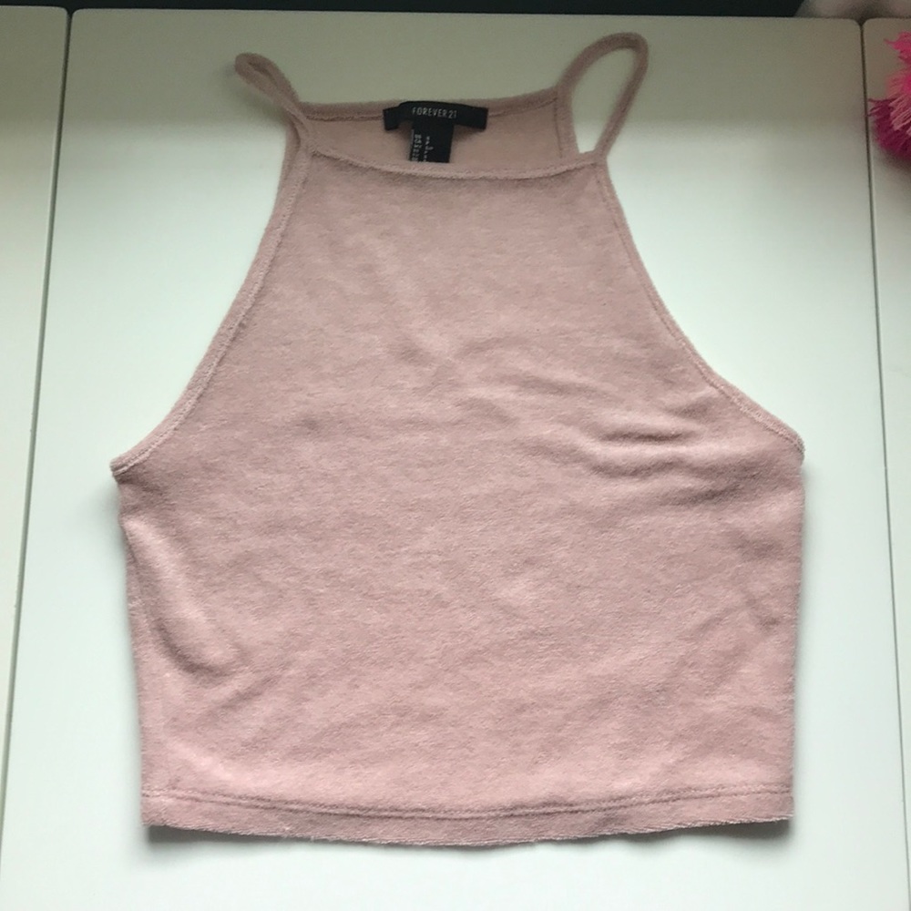 Pink halter top.